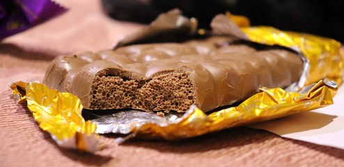 cake with chocolate and nuts