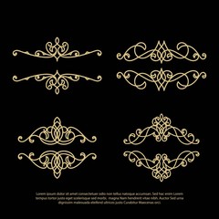 stock frame pattern victorian line art vector