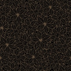 Flowers on dark background seamless pattern for decorative,fashion,fabric,textile,print or wallpaper