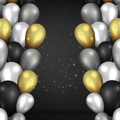 Realistic vector balloons background  for  web and print decoration