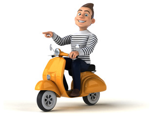 Fun 3D cartoon casual character