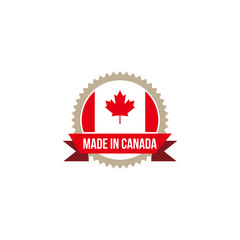 logo design concept made in canada vector template