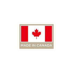 logo design concept made in canada vector template