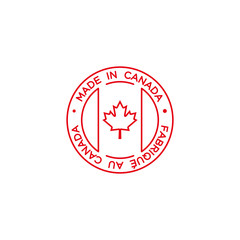 logo design concept made in canada vector template