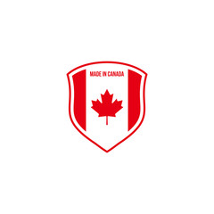 logo design concept made in canada vector template