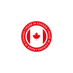 logo design concept made in canada vector template