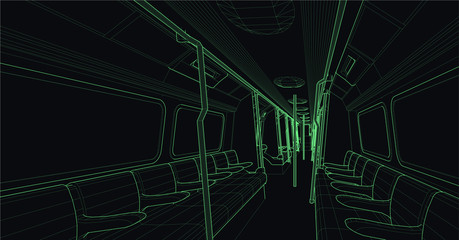 interior view of a subway wagon