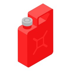 Red canister icon. Isometric of red canister vector icon for web design isolated on white background