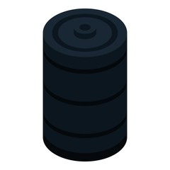 Petrol oil barrel icon. Isometric of petrol oil barrel vector icon for web design isolated on white background