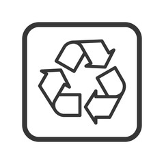 Recycling packaging and logistic vector isolated single icon. Packing marking sign and symbol