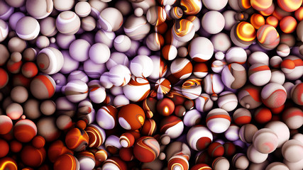 Bright background with a volumetric pattern and print. 3d illustration, 3d rendering.