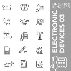 Thin line Icon set of Electronic Device 03. Linelinge are the best pictogram pack unique design for all dimensions and devices. Vector graphic, symbol, logo and website content.