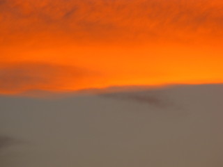 Orange light in the sky