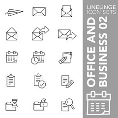 Thin line Icon set of Office and Business 02. Linelinge are the best pictogram pack unique design for all dimensions and devices. Vector graphic, symbol, logo and website content.