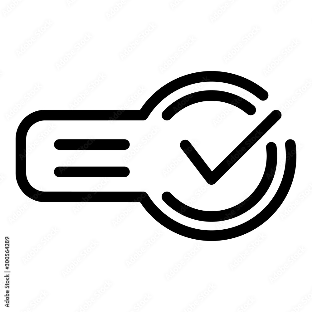 Poster approved request icon. outline approved request vector icon for web design isolated on white backgro