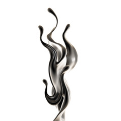 Splash fluid. 3d illustration, 3d rendering.