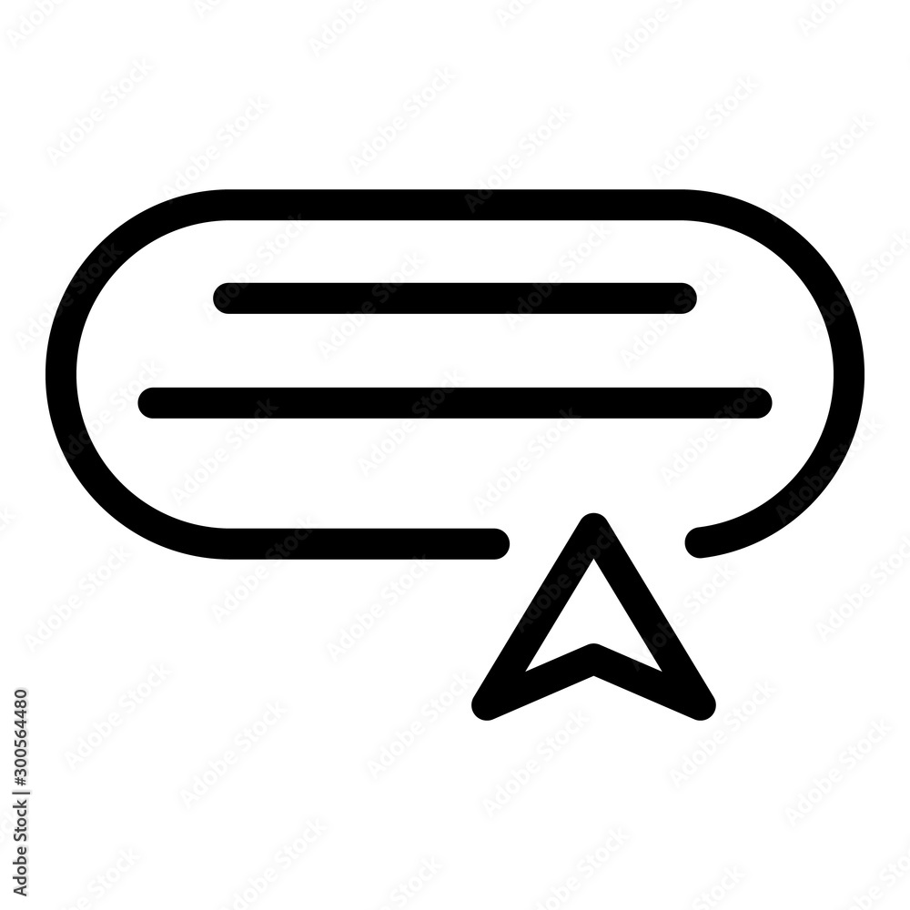 Poster click request icon. outline click request vector icon for web design isolated on white background