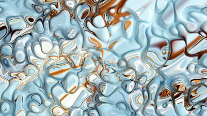 Naklejka premium Bright background with a volumetric pattern and print. 3d illustration, 3d rendering.