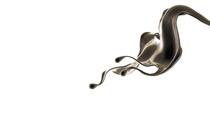 Splash fluid. 3d illustration, 3d rendering.