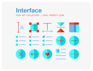 Interface Icons Set. UI Pixel Perfect Well-crafted Vector Thin Line Icons. The illustrations are a vector.