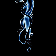 Splash fluid. 3d illustration, 3d rendering.