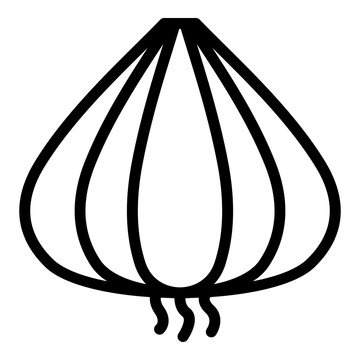 recommend clip art: Organic garlic icon. Outline organic garlic vector icon for web design isolated on white background