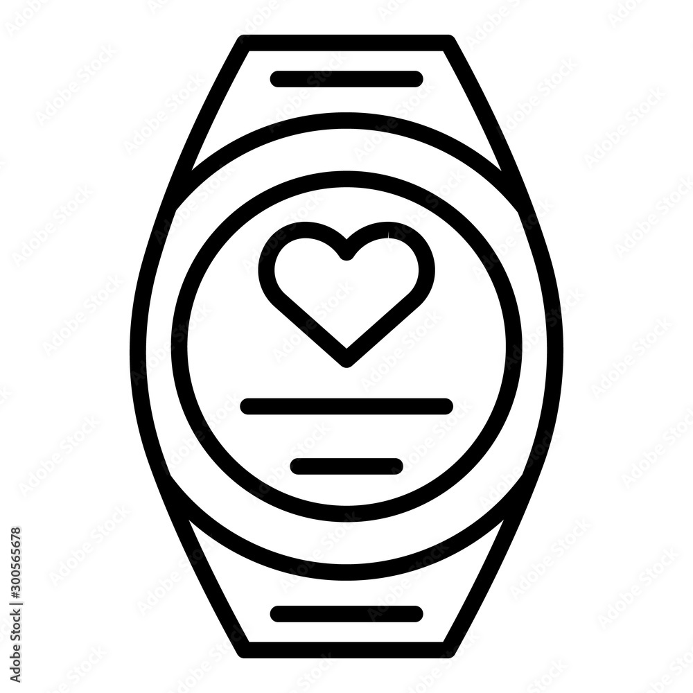Aufkleber smartwatch icon. outline smartwatch vector icon for web design isolated on white background