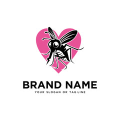 mosquito logo design vector template white background