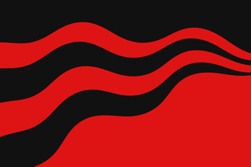 Abstract vector red and black background with curved lines. Pattern backdrop for landing pages.