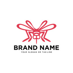 mosquito logo design vector template white background