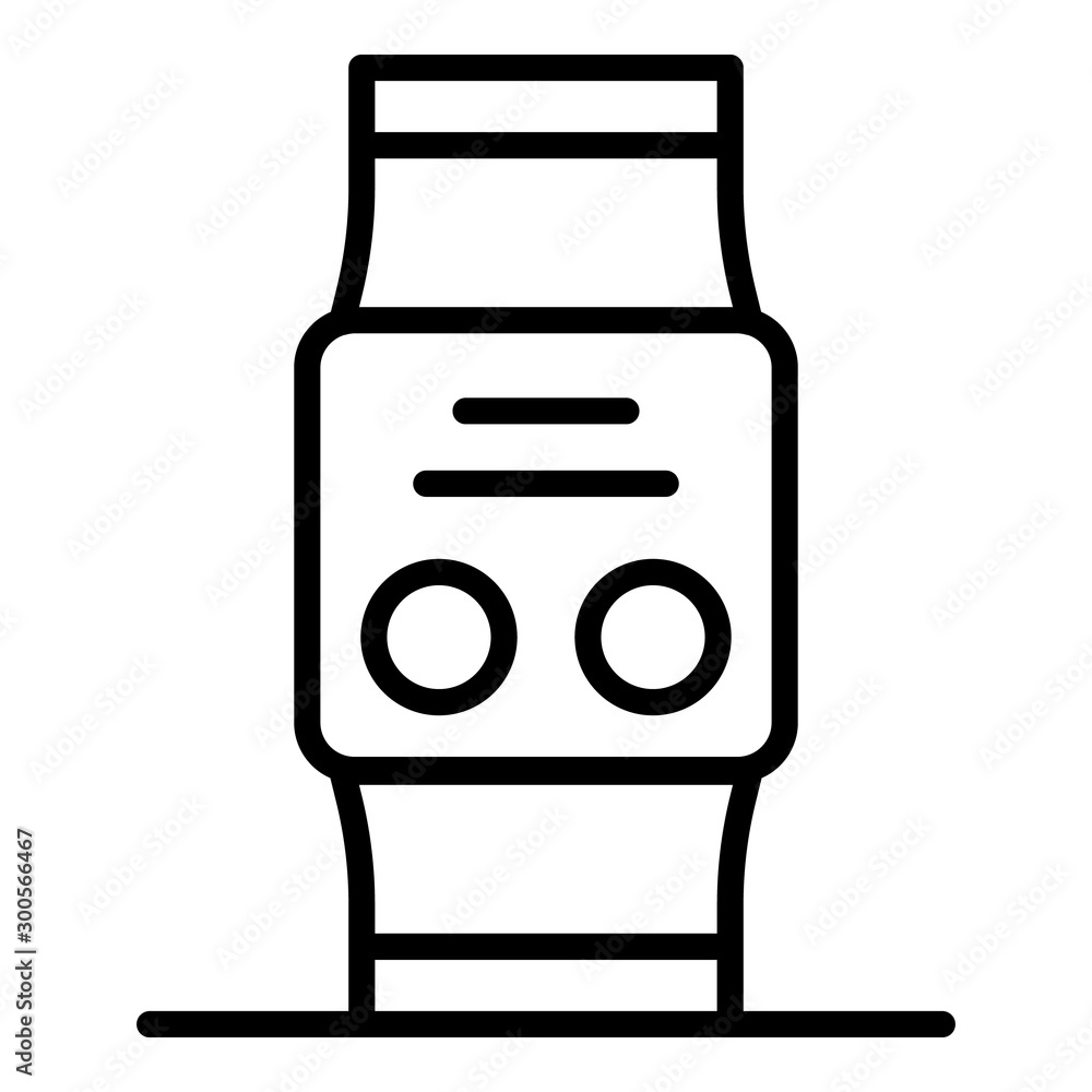 Poster digital smart watch icon. outline digital smart watch vector icon for web design isolated on white b