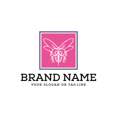 mosquito logo design vector template white background