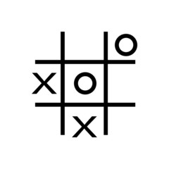 Tick Tack Toe Vector Icon Illustration on white background