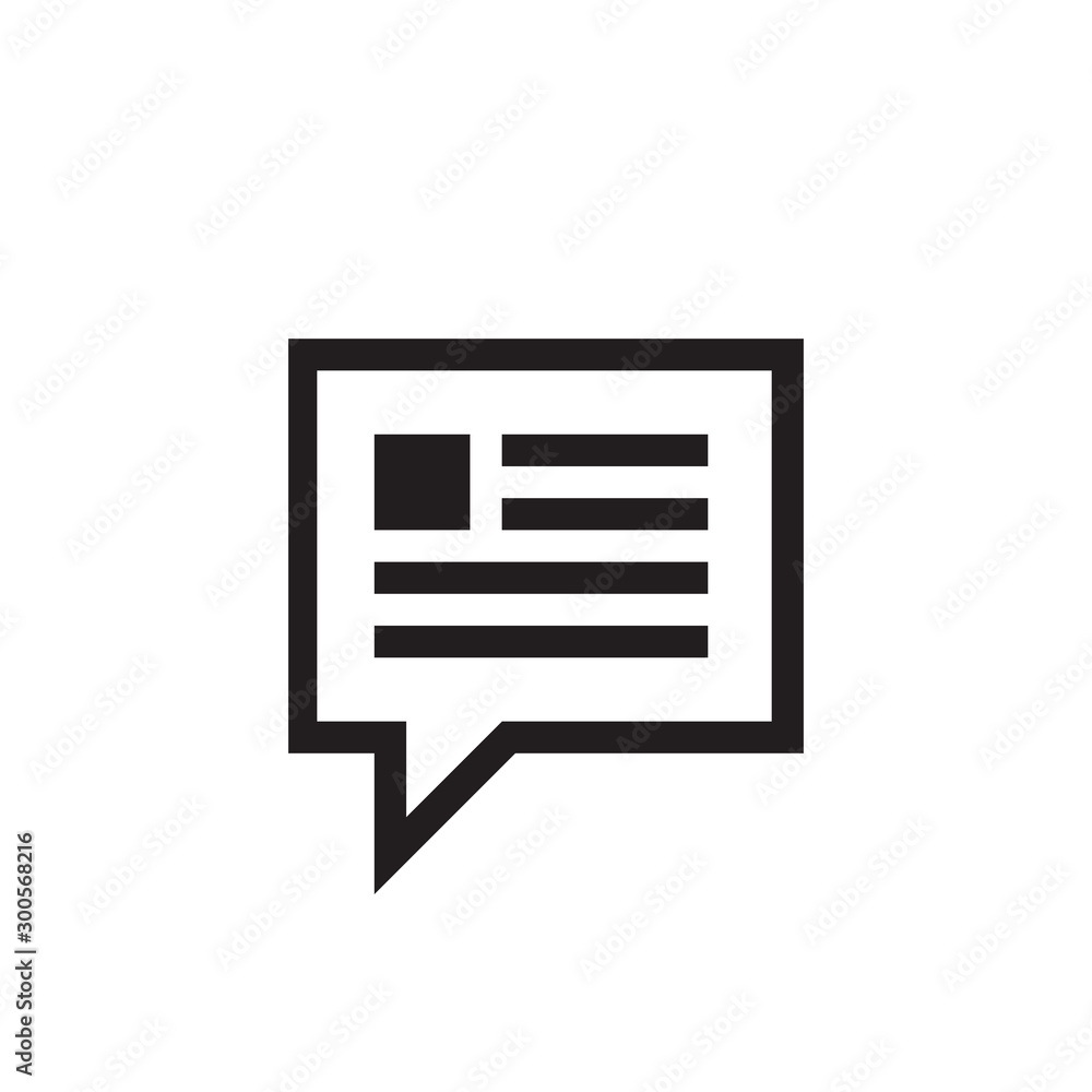 Poster message speech bubble icon vector design.