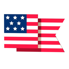 United States of America Flag Design for 2020 Election on Isolated White Background - 3D Illustration