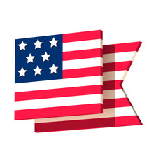 United States of America Flag Design for 2020 Election on Isolated White Background - 3D Illustration