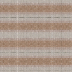 Fabric striped texture. Rustic canvas seamless pattern. Colored brown striped coarse linen fabric closeup as background.
