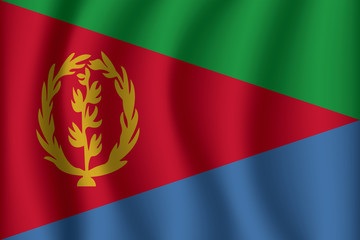 Eritrea waving flag vector illustration. National country background symbol. Independence day.