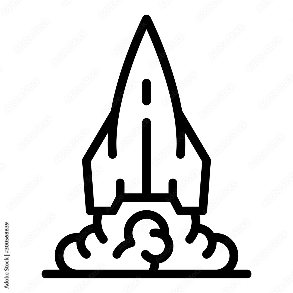Poster project rocket icon. outline project rocket vector icon for web design isolated on white background