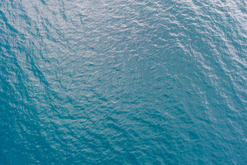 Drone aerial view of sea wave surface