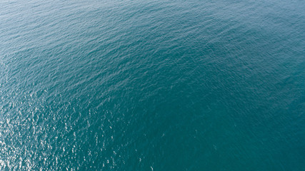 Drone aerial view of sea wave surface