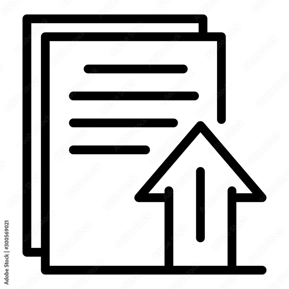 Poster startup document icon. outline startup document vector icon for web design isolated on white backgro