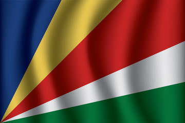 Waving Flag of Seychelles. Seychelles Icon vector illustration eps10.