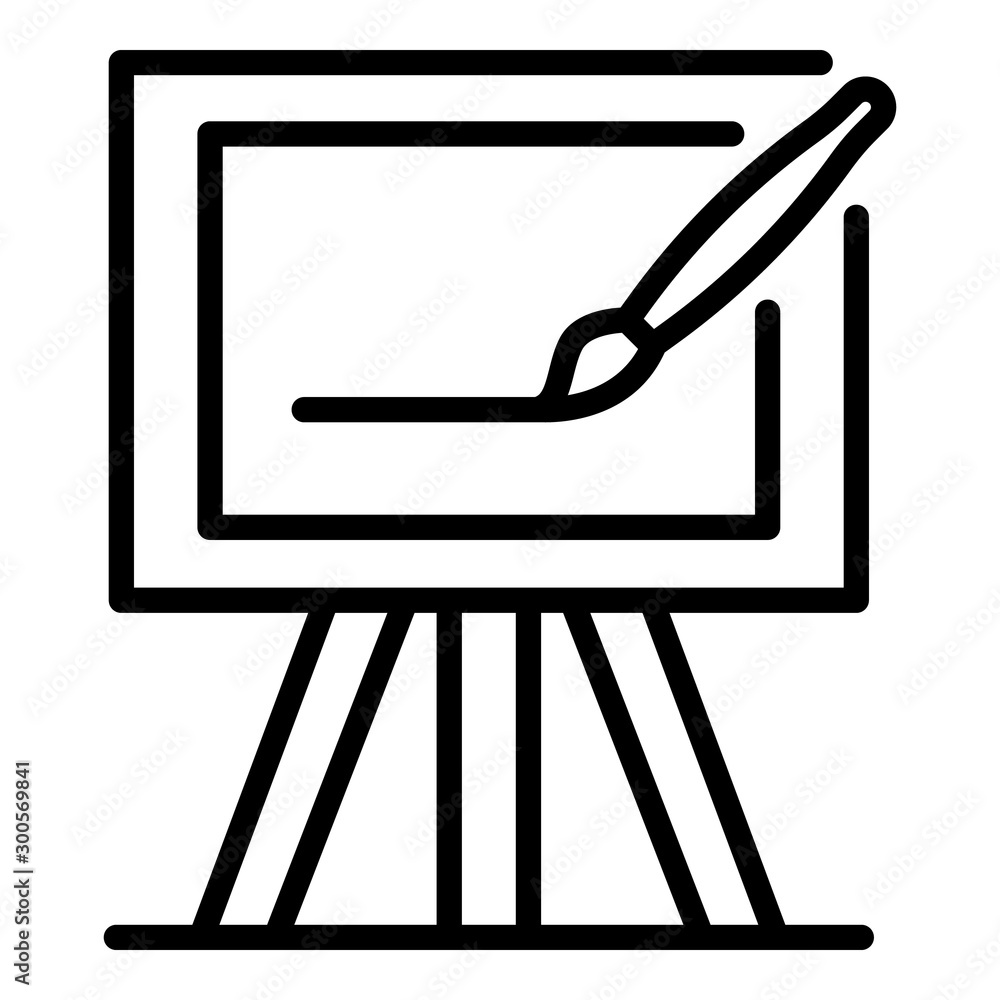 Poster painted picture icon. outline painted picture vector icon for web design isolated on white backgroun