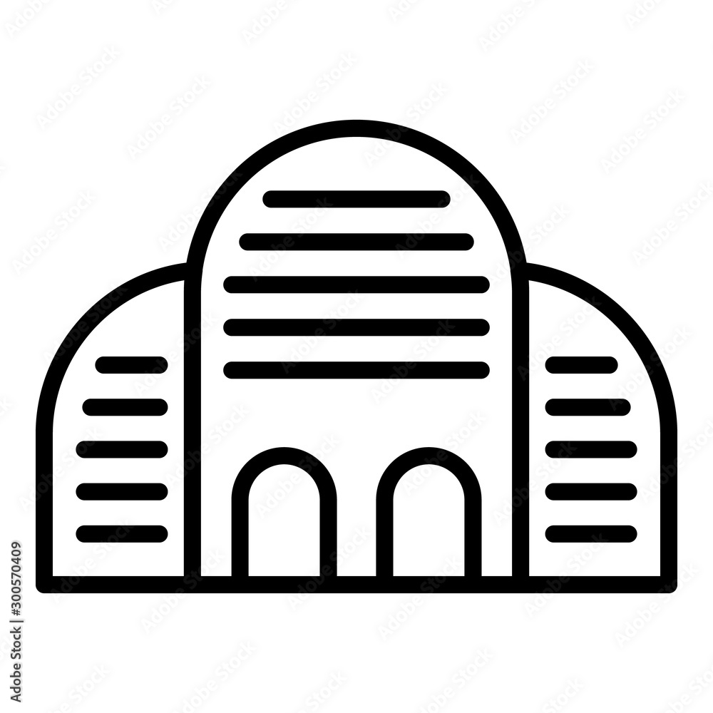 Poster old architectural building icon. outline old architectural building vector icon for web design isola