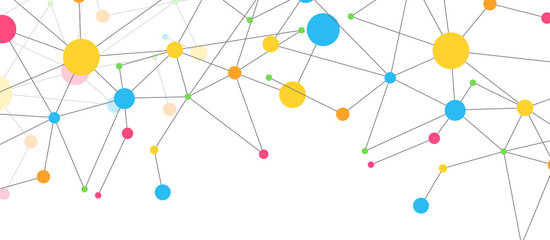 Line points connections geometric abstract background.