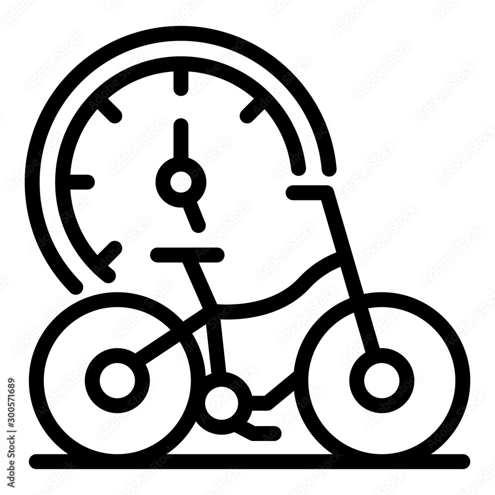 Wall mural Bike rent navigation icon. Outline bike rent navigation vector icon for web design isolated on white background - Wall murals