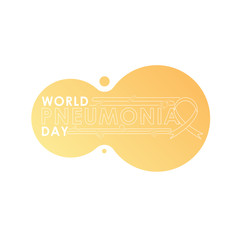 World Pneumonia Day - Lungs Vector logo poster illustration of World Pneumonia Day on 12 November. Healthcare and medical care awareness campaign. isolated on white background.