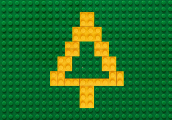 Christmas Tree Bricks Toys Background