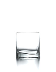 Crystal glass on a white background